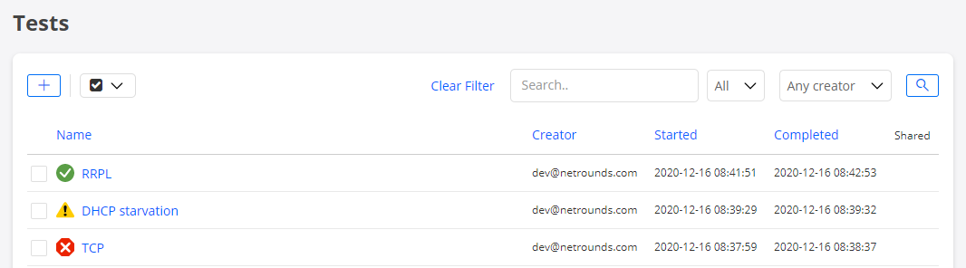 Guided tour of the main menu — Routing Active Testing documentation ...